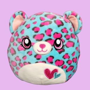 Squishmallow Leopard/Cheetah Plush Chelsea Heat Stuffed Animal 8" Blue & Pink